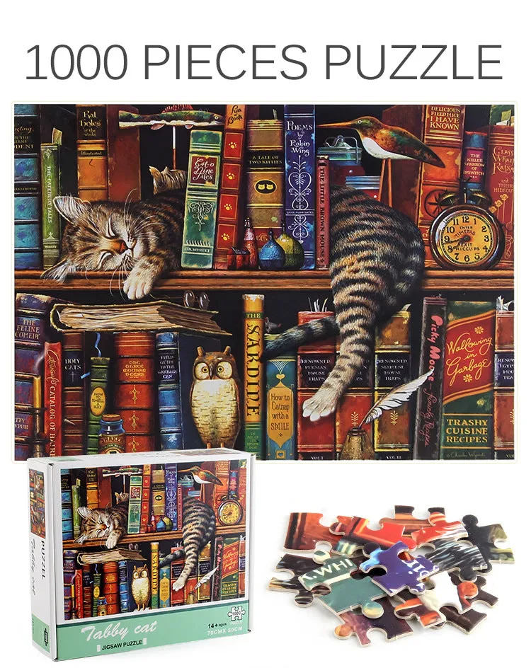 1000-piece lazy cat sorting puzzle and decompression game