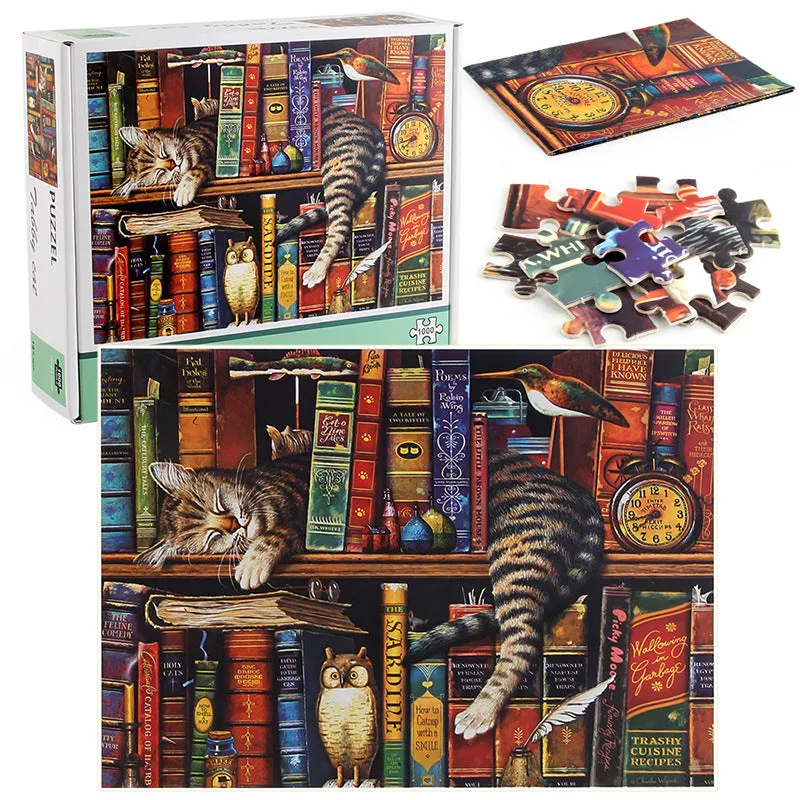 1000-piece lazy cat sorting puzzle and decompression game