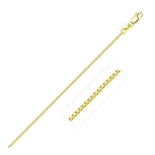 10k Yellow Gold Classic Box Chain 0.8mm, size 18''