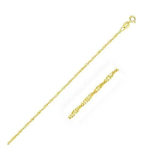 10k Yellow Gold Singapore Chain 1.5mm, size 18''