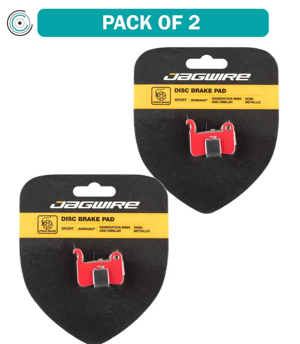 2 Pack Jagwire Sport Semi-Metallic Disc Brake Pads | Shimano XTR M965/M966/M975