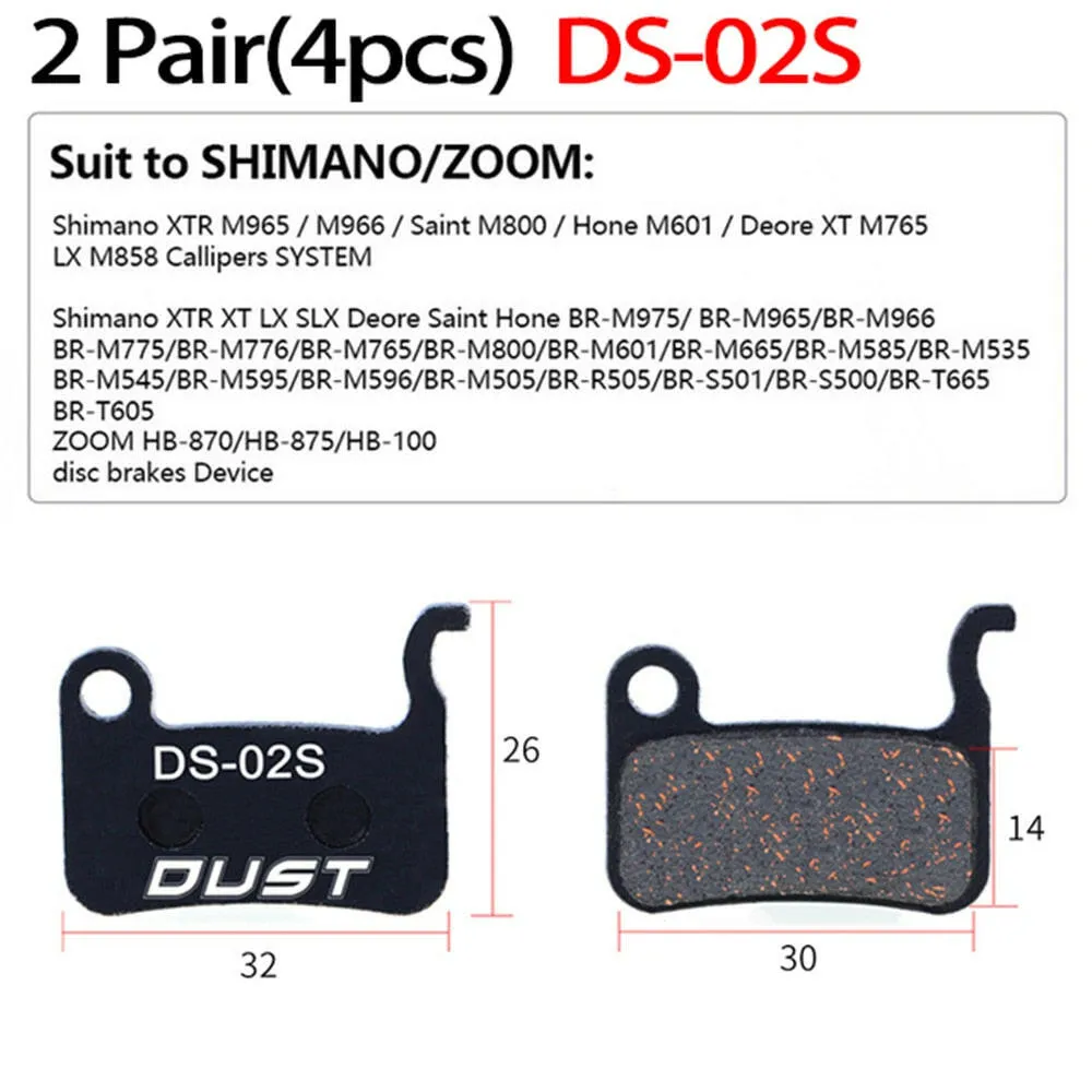 2 Pair (4pcs) MTB Bicycle Hydraulic Disc Ceramics Brake Pads For b01s SRAM AVID HAYES  Magura ZOOM Cycling Bike Part