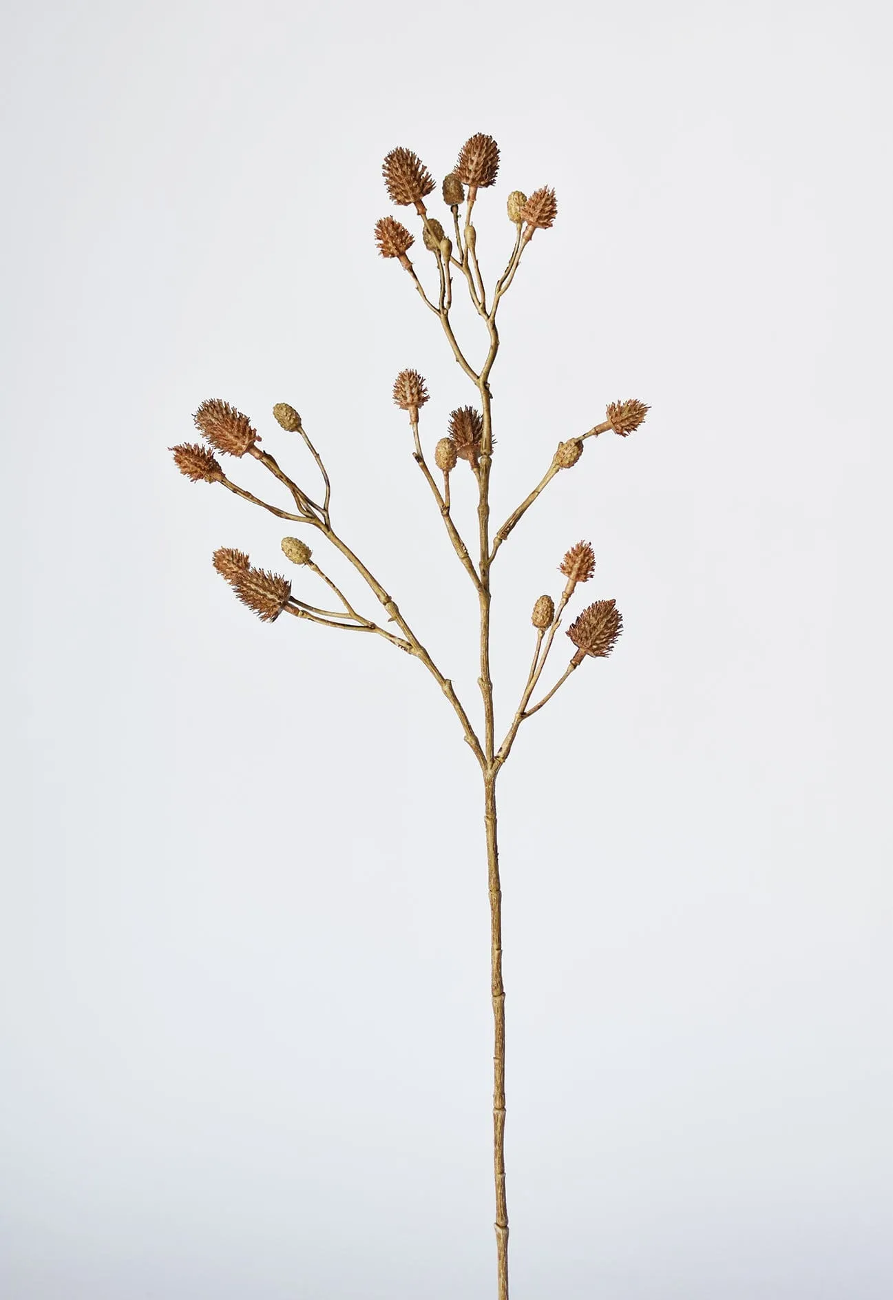 22" Faux Brown Thistle Spray Stem