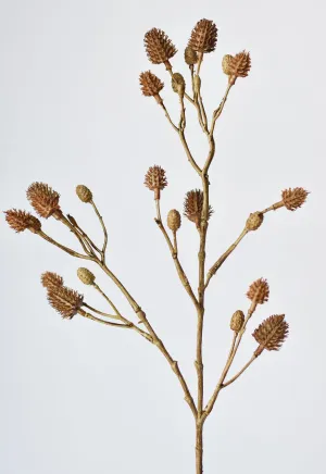 22" Faux Brown Thistle Spray Stem