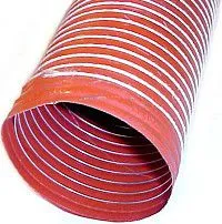 3.5' ID Single-Ply Orange Silicone Duct Hose (11ft)