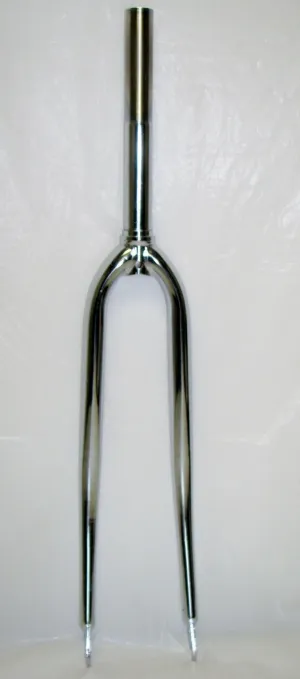 700c Steel Fork 1-1/8 Chrome  Threadless -Live4Bikes