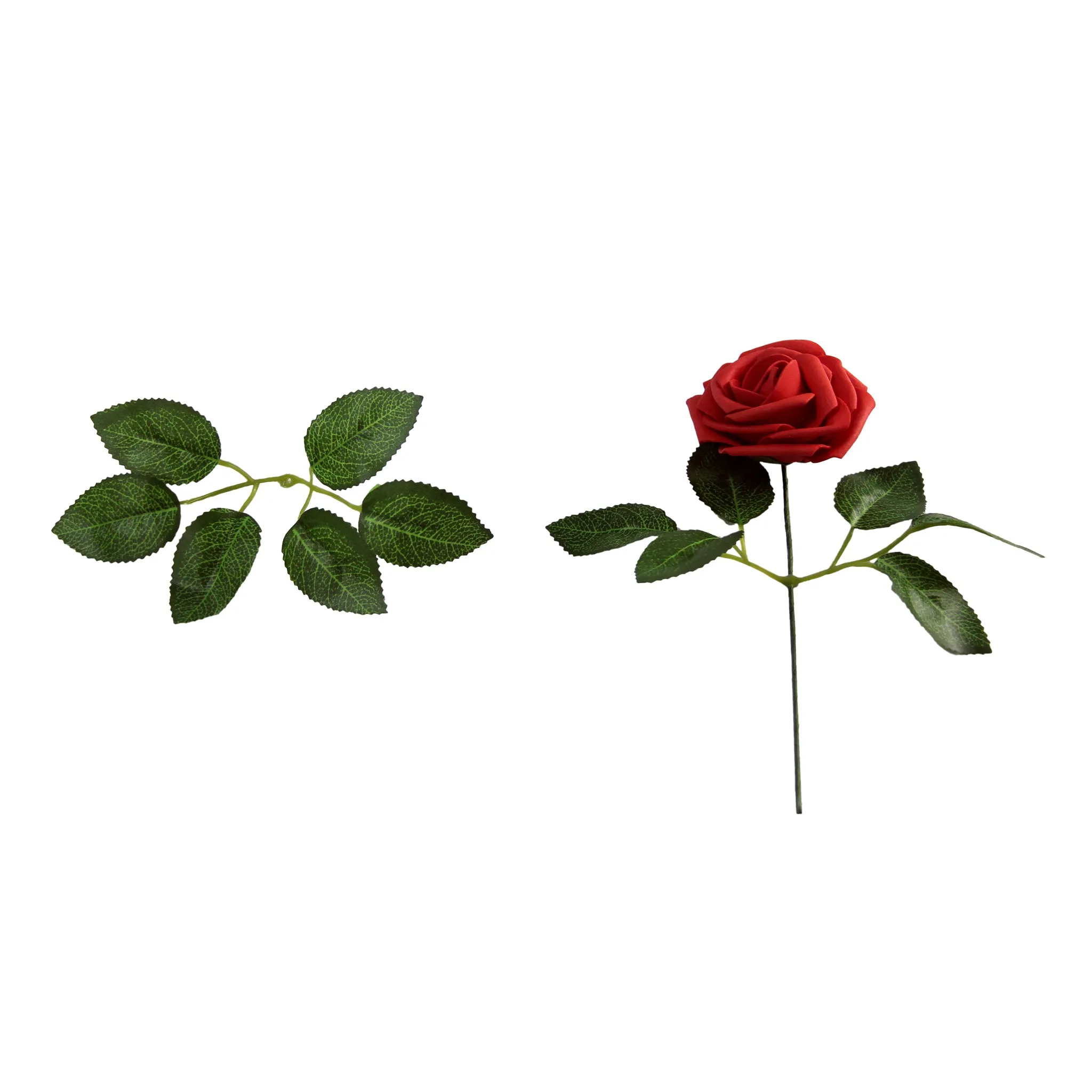 Artificial DIY Foam Rose Stems (50 pcs) - Red