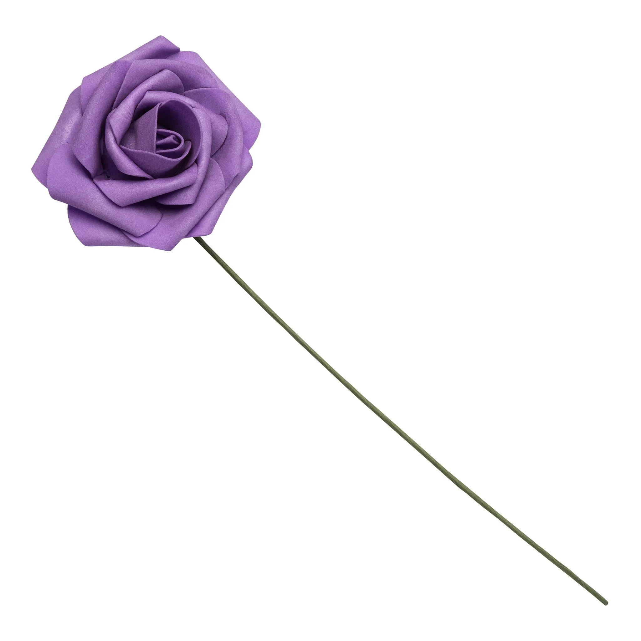 Artificial DIY Foam Rose Stems (50 pcs) - Wisteria/Victorian Lilac