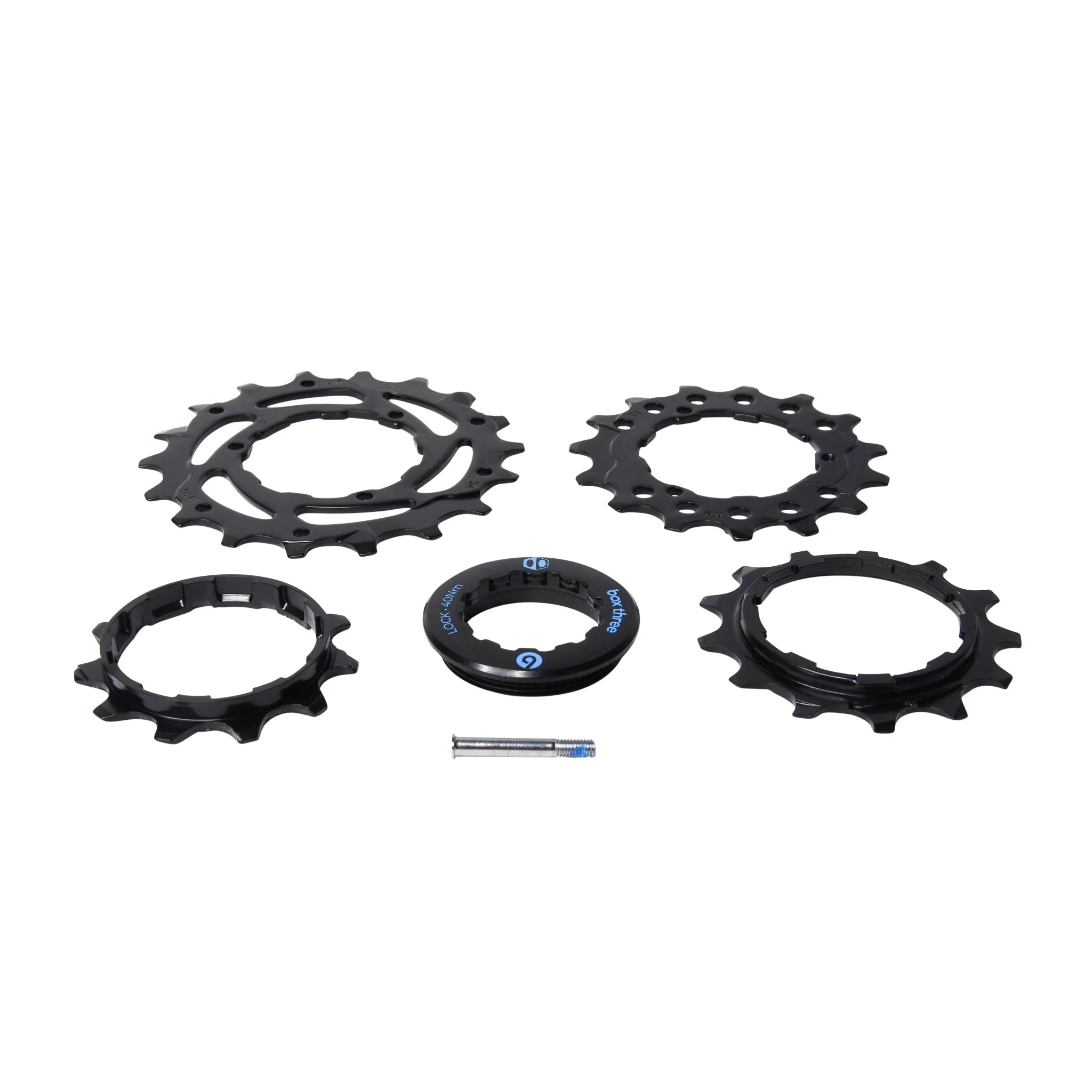 Box Three Prime 9 Lockring & Cogs 11T, 13T, 15T, 18T black