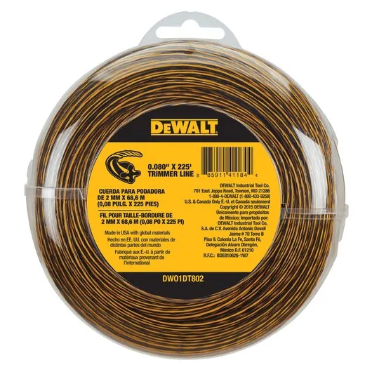 DEWALT 0.080" X 225' Trimmer Line