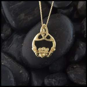 Gold Trinity Claddagh Pendant