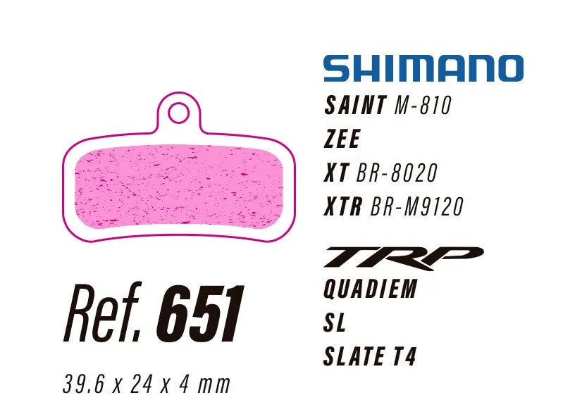 LESS Brake Pads - Shimano 4 Piston MTB, TRP