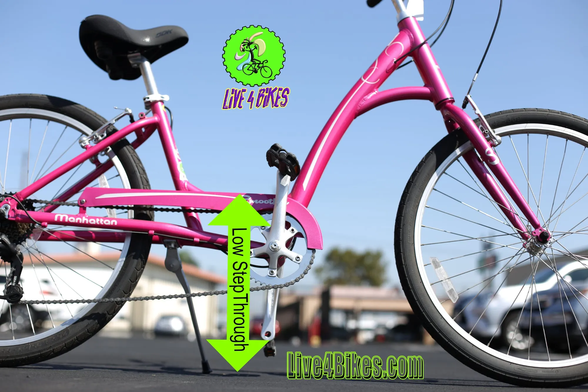 Manhattan Smoothie low Step-Through 7 speed aluminum Bike  -Live4Bikes