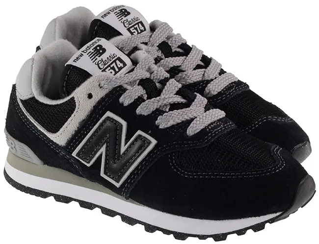 New Balance Trainers Kids 574 Black White