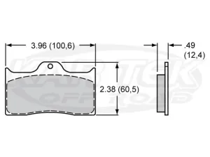 ProAm 7112 Series 4" Brake Pads BP-20