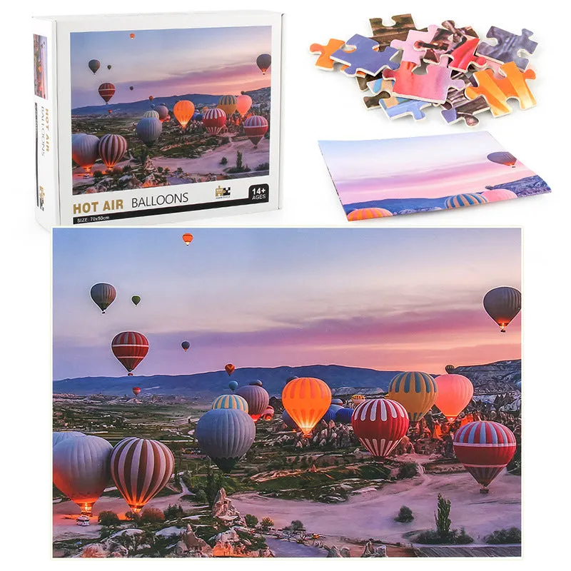 Q1071 1000 pieces of hot air balloon puzzle toy decompression game