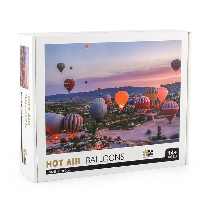 Q1071 1000 pieces of hot air balloon puzzle toy decompression game