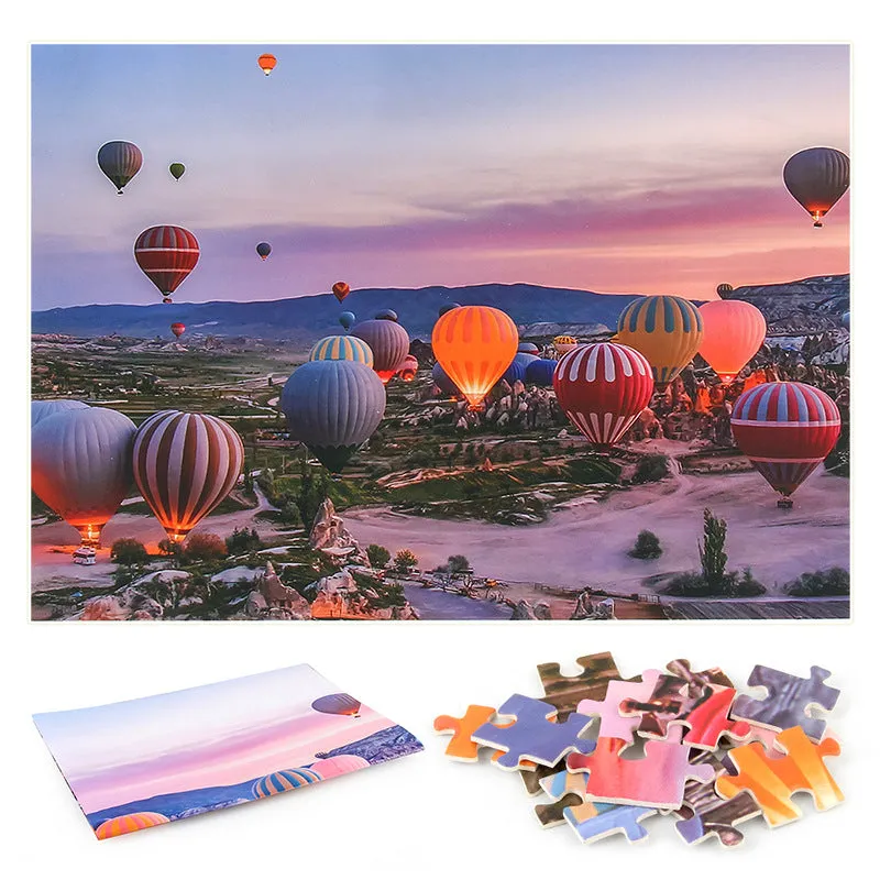 Q1071 1000 pieces of hot air balloon puzzle toy decompression game