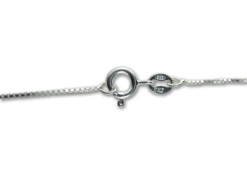 Silver Box Chain 1.2 mm wide 20 inches long