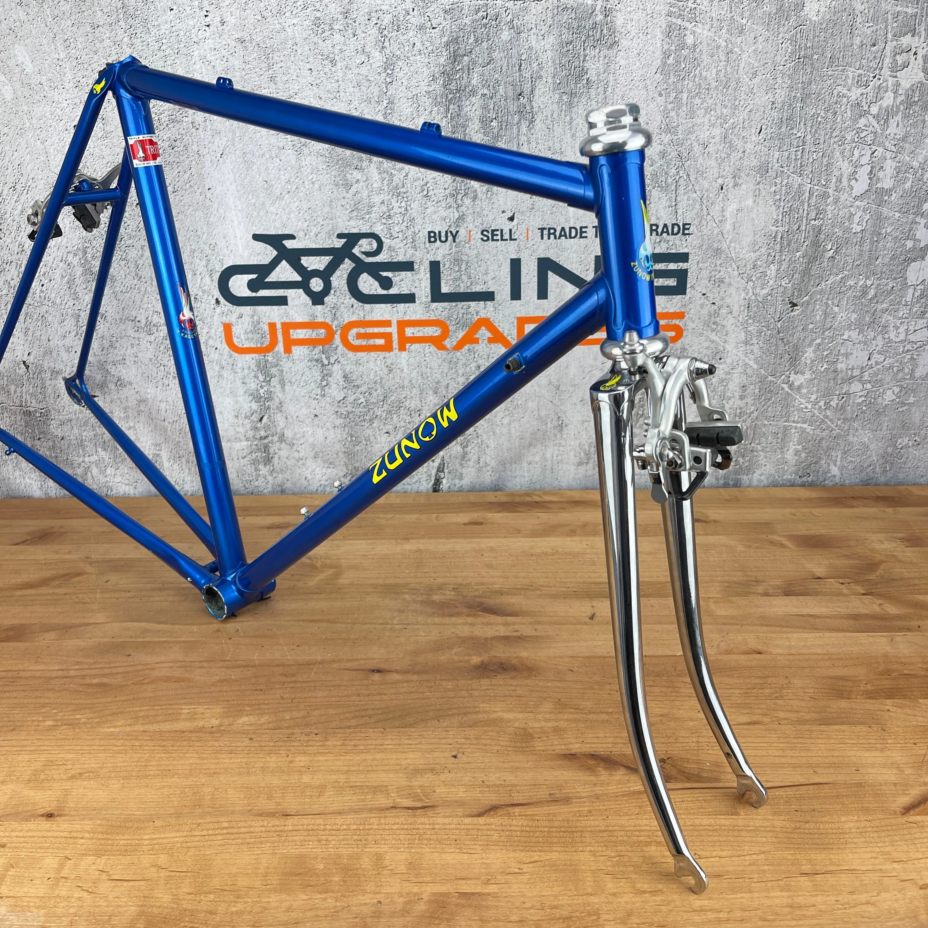 Vintage! 1975 Zunow Z1R Pentagla Triple Butted Trited 53cm Steel Frameset 700c