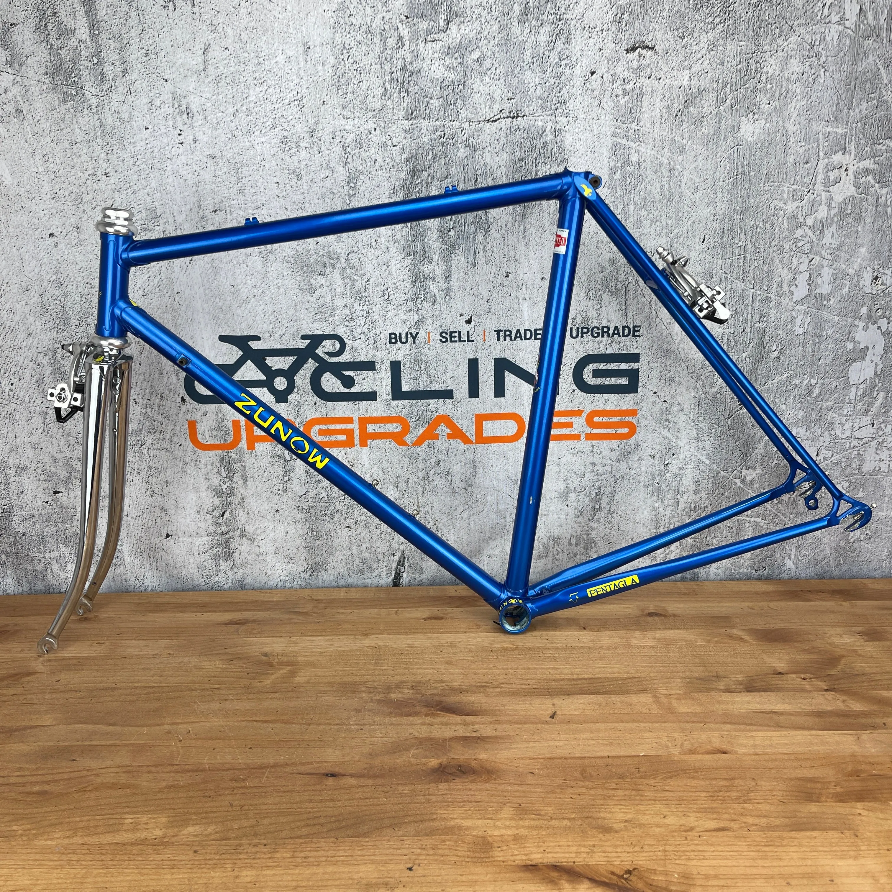 Vintage! 1975 Zunow Z1R Pentagla Triple Butted Trited 53cm Steel Frameset 700c