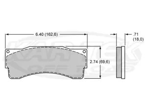 Wilwood 6318 TC 6R Brake Pads PolyMatrix A